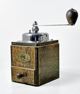 Zassenhaus Coffee Grinder Manual Mill Wood Body Steel Burr Chrome Top Germany C3