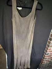 Damianou Sleeveless Metallic Mesh Dress Size M