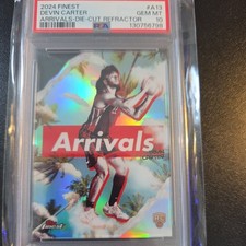 2024-25 Topps Finest - Arrivals Devin Carter #23/74 PSA 10 #A-13 Refractor (RC)