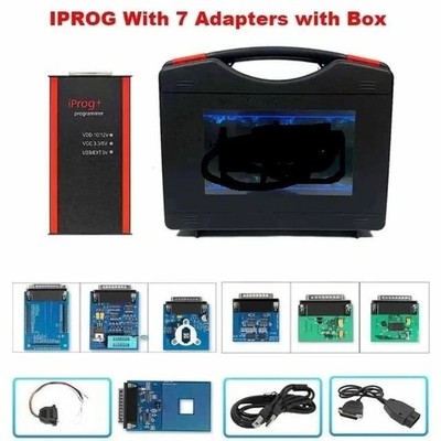 Iprog Pro Full V89 with 7 Adapters Support Eeprom IMMO/KM/Radio Reset Dashboard