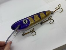 8” Mortimer Baits Kirby Purple Gold Glit Crankbait Trolling Musky Lure
