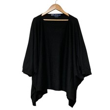POLO RALPH LAUREN Merino wool knit poncho, size S, black Women USED
