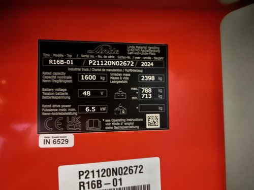 Linde Elektro Schubmaststapler R16B - G 000 - Bild 5 von 5
