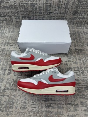 Größe 8 - Nike Air Max 1 ID Nike By You Rot Grau Weiß