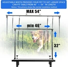 Stainless Steel H-Sharp Dog Grooming Arm with Clamps Adjustable Height Width