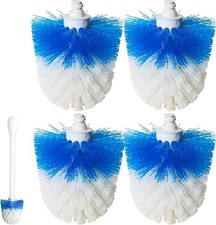 4-Pack Toilet Brush Refills, Blue  White Nylon Heads, Fits OXO