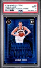 2024 PANINI DONRUSS OPTIC WINNER STAYS BLUE HYPER #6 NIKOLA JOKIC 160/175 PSA 9