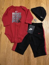 NWT Baby Boys Nike  First Round Draft Pick-Piece Long Sleeve Outfit - 3-6 Months