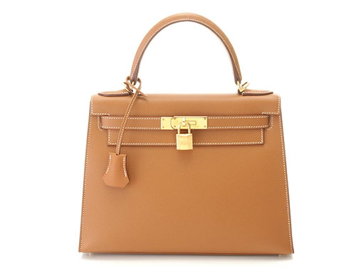 Hermes Kelly 28 Bag Gold / Gold Hardware Shoulder Bag 2019 Women's #DB050