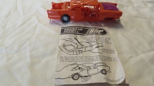 1971 KENNER GENERAL MILLS SMASH-UP ORANGE CHEVY CAR W/ INSTRUCTION SHEET