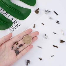 24Pc Metal Zipper Repair Kit 3 5 8 10 Insertion Pins  Bottom Retainer Sl...