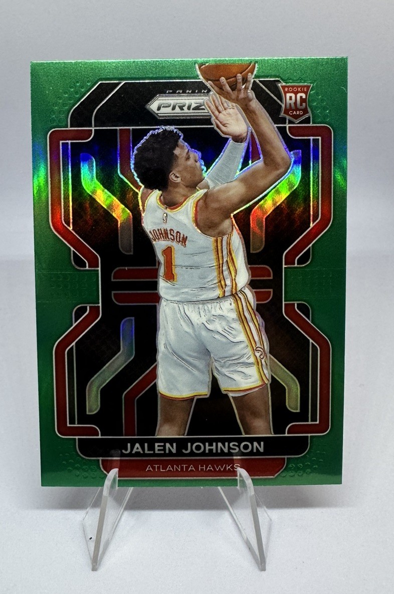 2021-22 Panini Prizm Jalen Johnson RC Green Rookie #305 Hawks FUTURE STAR
