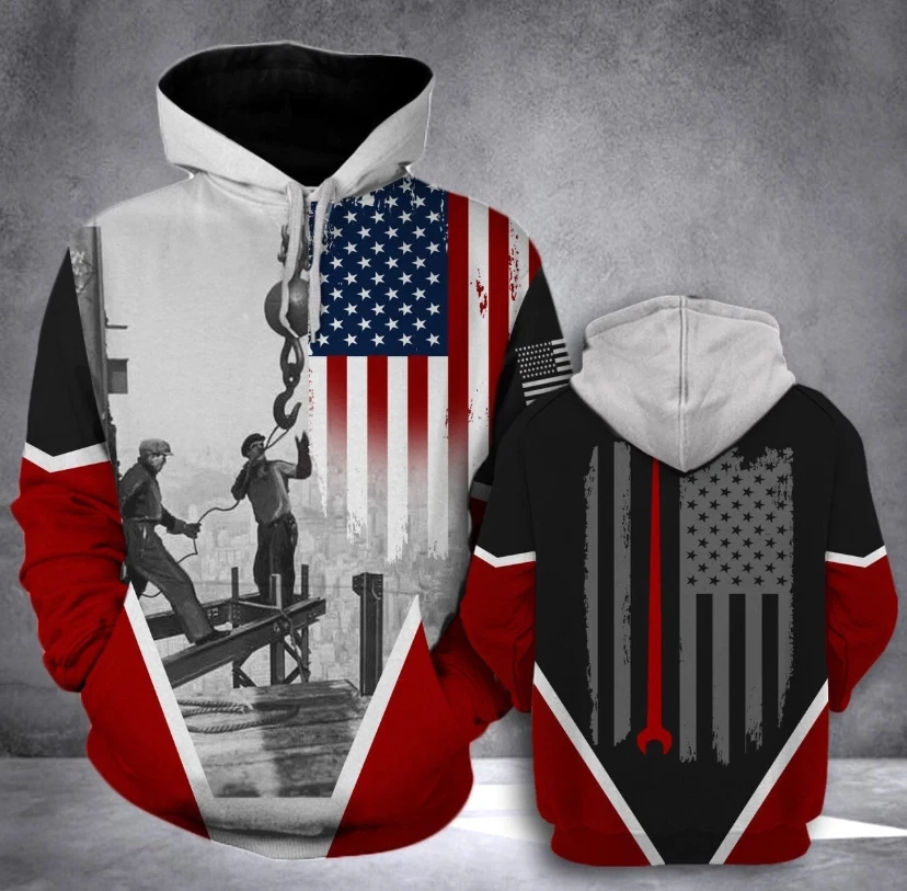 3D Ironworker Graphic Hoodie for Men All Over Print