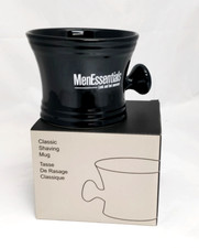 Apothecary Style MEN ESSENTIALS Black Porcelain Shave Mug