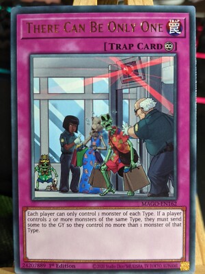 Es kann nur eine MAGO-DE162 Gold Rare LP/NM Yugioh Karten