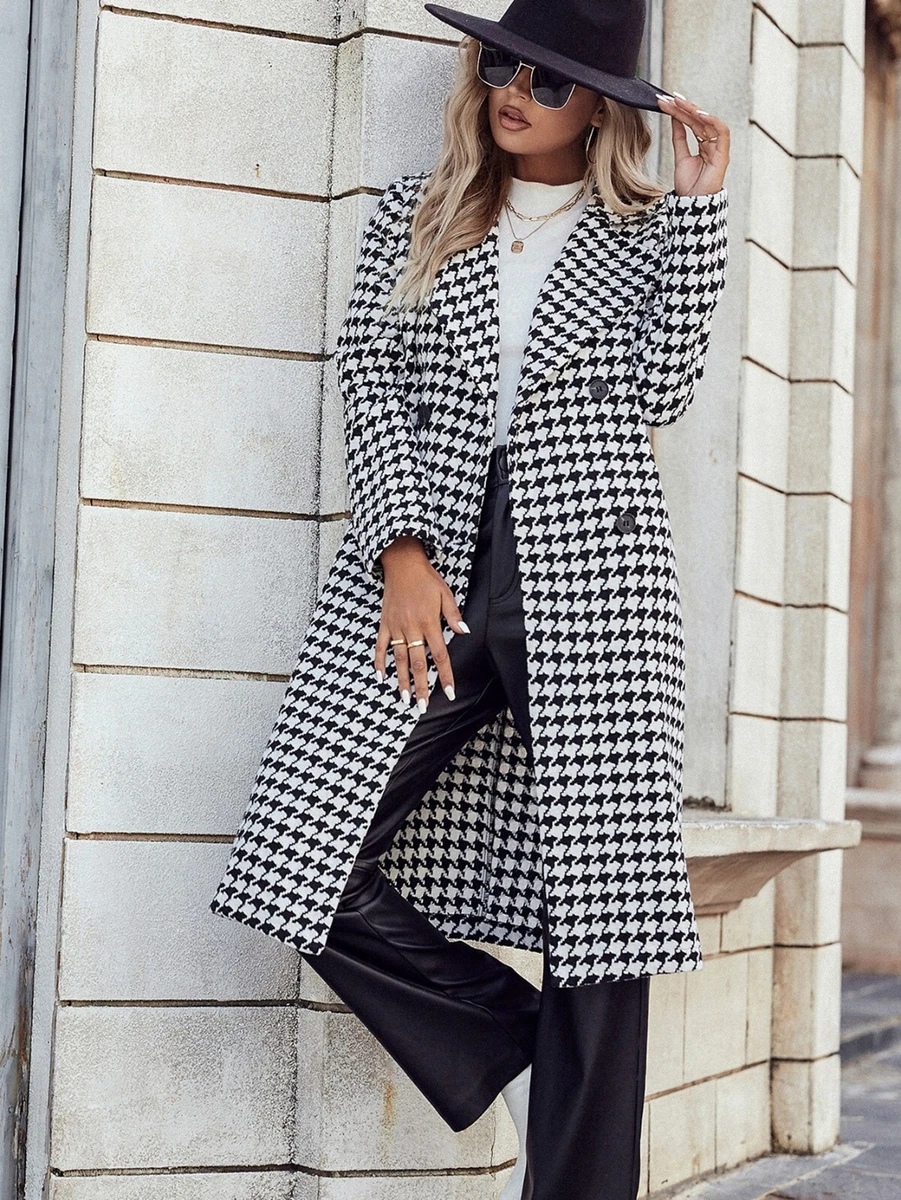 Damenmantel schwarz weiß Clearance