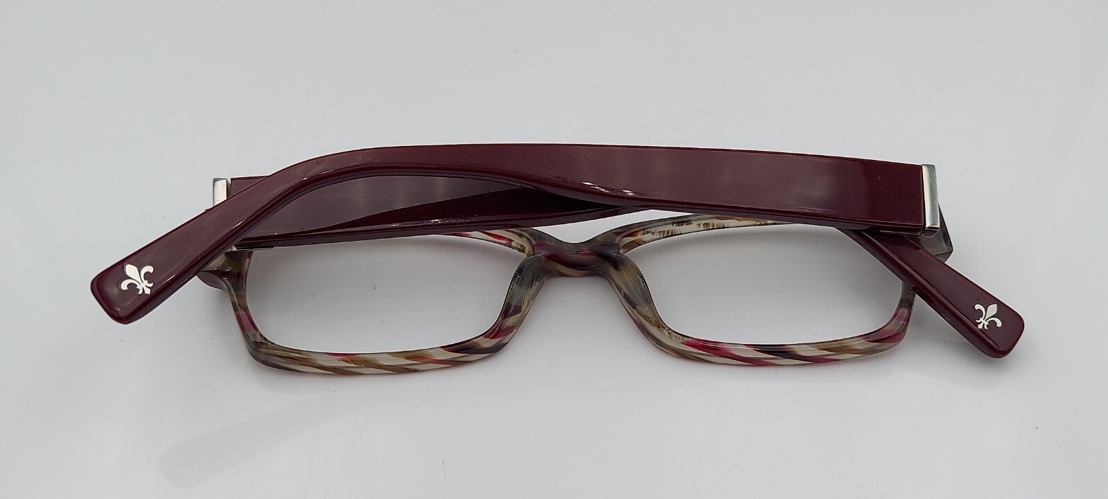 Seraphin Gray Burgundy Rectangular Sunglasses Fra… - image 5