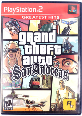 Grand Theft Auto San Andreas 2004 PlayStation2 Video Game Manual Poster Map Case