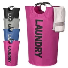 90L Large Laundry Basket Laundry Hamper Bag Washing Bin Clothes Bag Collapsible