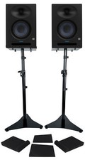 2 Presonus Eris Studio 8 Powered Active 8" Studio Monitors Speakers Stands Pads