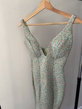 ASOS Design Womens Ditsy Floral Plunge Tie Shoulder Midi Dress Size 0