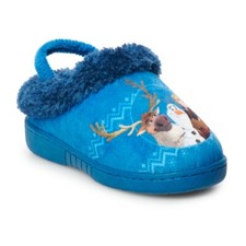 DISNEY FROZEN II TODDLER 2 PLUSH SLIPPERS SZ 7/8 MED OLAF KRISTOFF AND REINDEER
