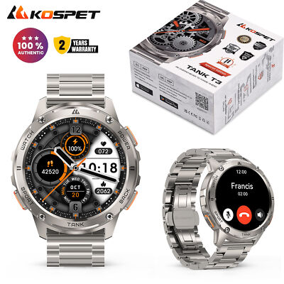 KOSPET TANK T3 Smart Watch Men 500mAh Battery 50M Waterproof AMOLED AOD Watch