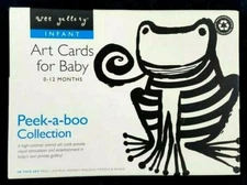 Wee Gallery Infant Art Cards For Baby 0 - 12 Months Peek-a-Boo Collection