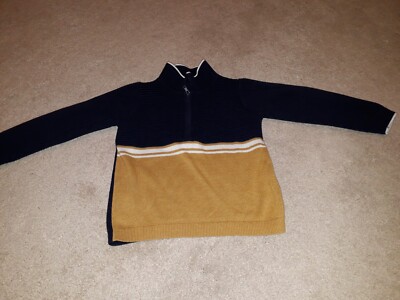 Matalan Navy & Mustard Boys Zipped Top (12-18 months)