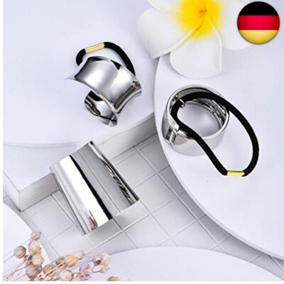 2 Stück Metall-Kreis Haargummis – Elastisch, Stylisch, Für Jeden Anlass