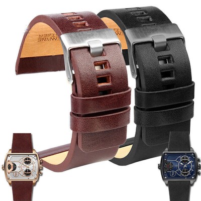 Uhrenarmband aus echtem Leder für Diesel DZ-Uhren 22 24 26 28 30 32 mm DE ^