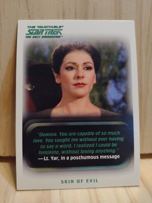 2005 THE QUOTABLE STAR TREK THE NEXT GENERATION #38 SKIN OF EVIL   AG1