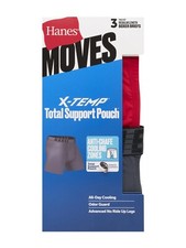 New Men's Hanes XL 40-42 X-Temp Moves Total Support Pouch Boxer Briefs 3 Pack