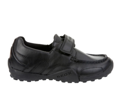 GEOX Uniform Shoes Winter Snake Boy Casual Loafers Sneakers Black Leather Size 5