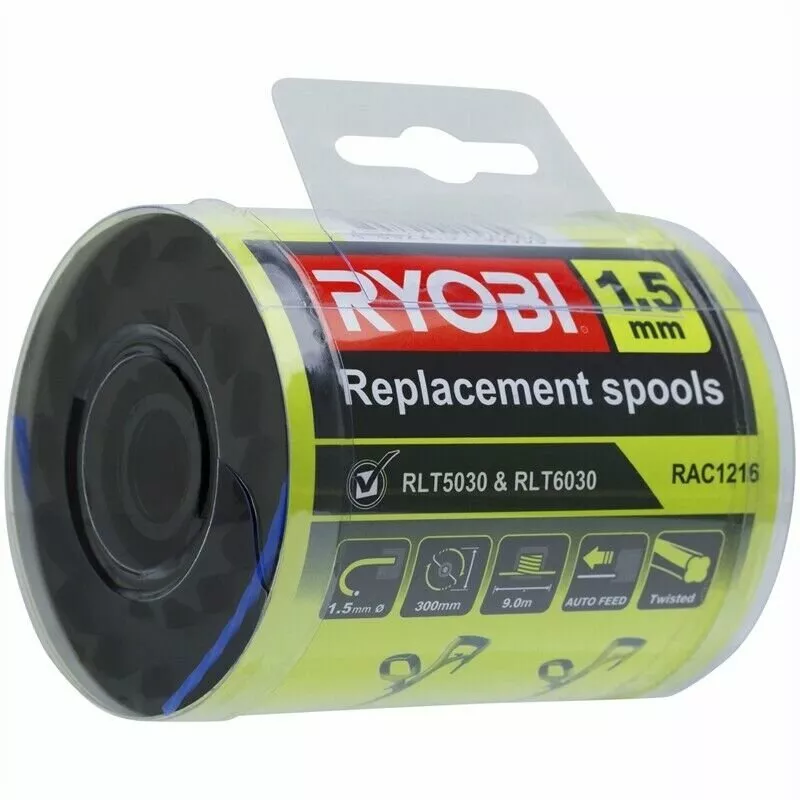 Ryobi 1.5mm Replacement Spool Suits RLT5030 And RLT6030 3 Pack