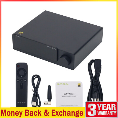 SMSL D6S DAC ES9039Q2M Bluetooth5.1 for XMOS MQA HiFi Audio Decoder 4xOPA1612