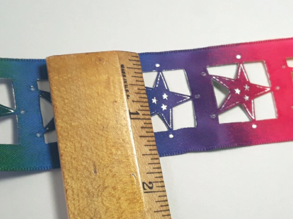 Cinta colorida Kirkland estrella recortada borde de alambre niños deportes orgullo 5 yardas Foto 3 de 4