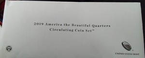 2019 AMERICA THE BEAUTIFUL QUARTERS UNCIRCULATING 10 COIN SET. US MINT P & D