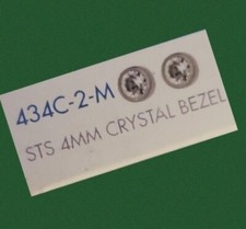 Inerverness Sterile Piercing Earrings 434c-2-m Sts 4 Nn Crystal Bezel Sterile...