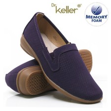 LADIES MEMORY FOAM COMFORT FLAT CASUAL OFFICE WORK BALLET PUMPS LOAFERS SHOES 