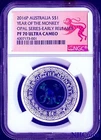 2016 Australia OPAL LUNAR Year of the MONKEY 1 oz Silver Proof Coin NGC PF70 ER