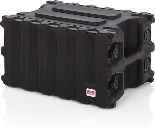 Gator Cases Pro Series Rotationally Molded 6U Rack Case with Shallow 13" Depth