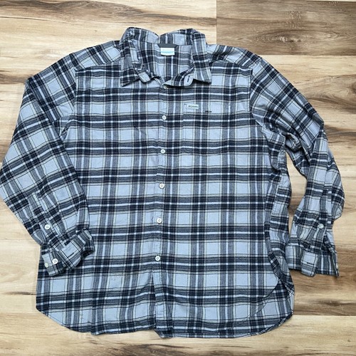 Columbia Mens Flannel Shirt Big 3X Long 