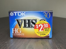 3-pack TDK VHS-C TC-30 HG Ultimate Camcorder Blank Video Cassette Tapes NEW
