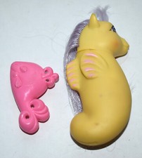 Vintage 1984 Hasbro My Little Pony MLP G1 Sea Star Baby Sea Pony w Whale Brush