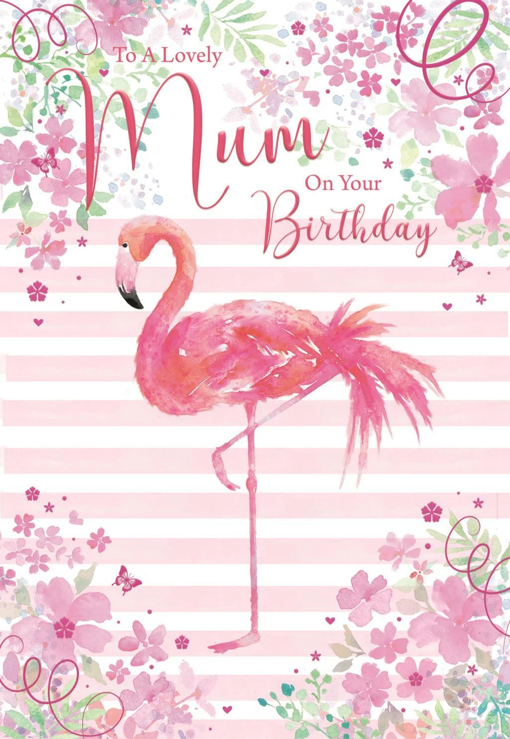 Beautiful 5-Verse Birthday Card For A Special Mum – Embossed, Glitter, 9x6 Inches