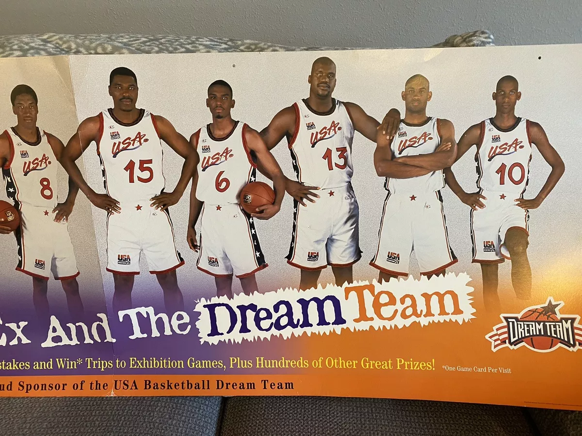 USA Olympics Basketball 1996 DREAM TEAM FedEx Poster 24x70 SHAQ