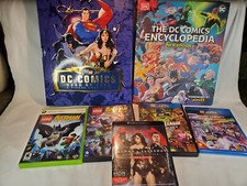DC COMICS Hardback Encyclopedia DVD Blu-Ray Ultra HD XBOX 360 Movie Game Lot