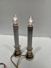 Set of 2 Vintage Electric Window Christmas Candle Light Lamp Candoliers