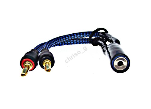 From OZ Quality 1PC 3.5mm (1/8) Female Socket To 2 Banana Male Plug Adapter Cabl - Bild 5 von 7